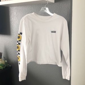 Vans cropped long sleeve T-shirt. Size M.